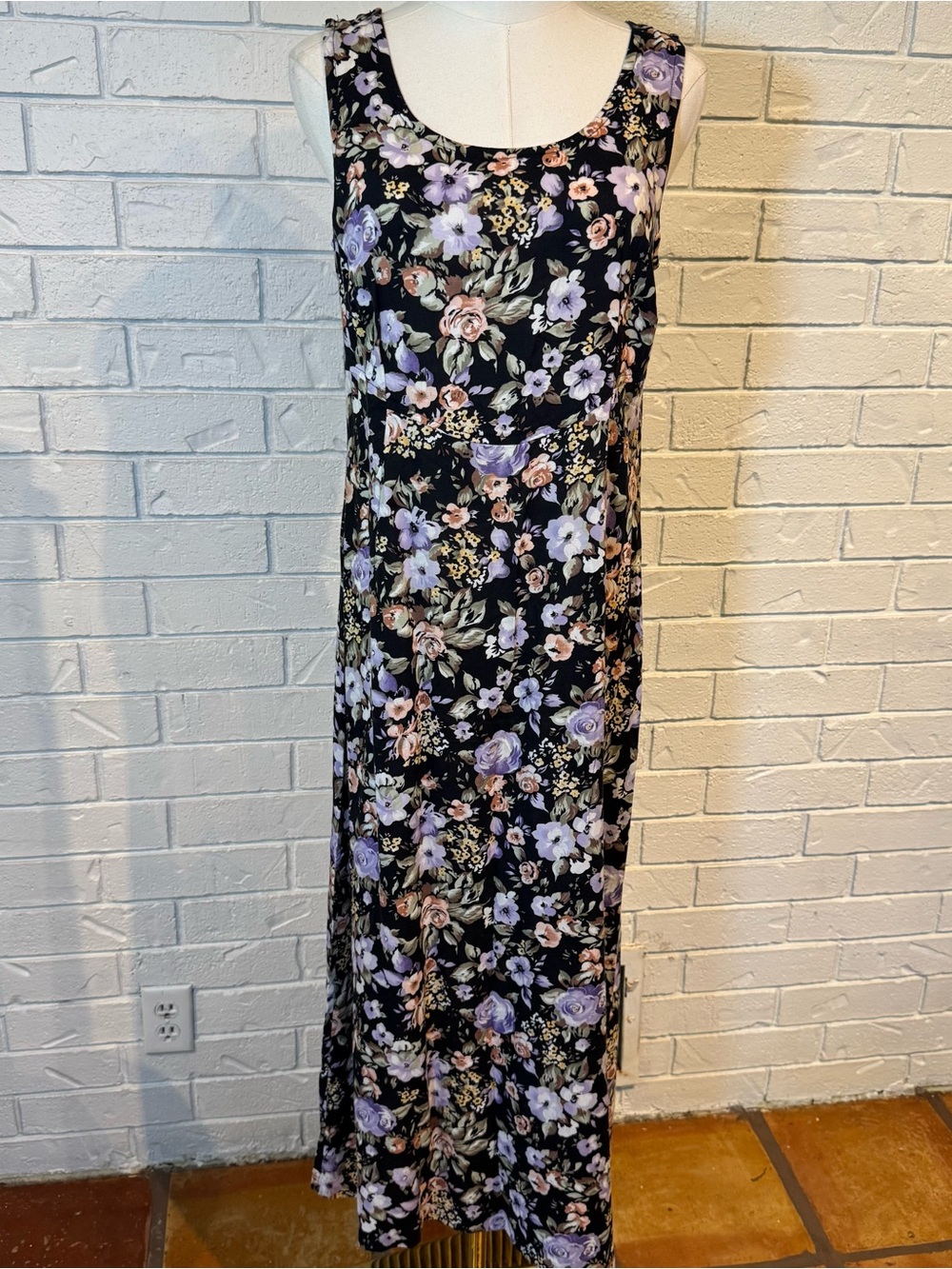 Vintage Y2K Dress . Com Floral Maxi Dress Womens M